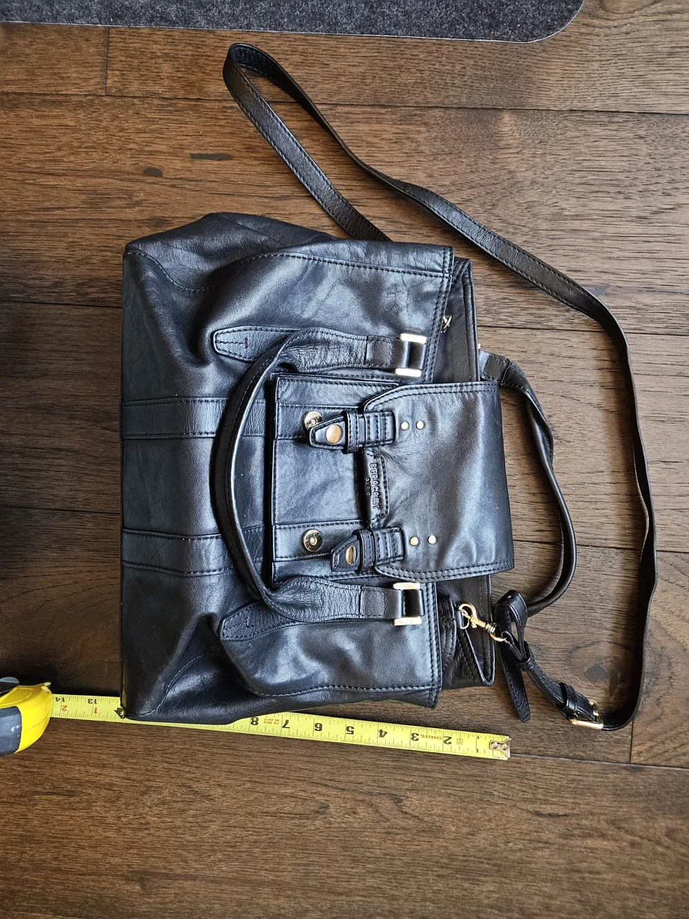 Beracamy Paris Black Leather Organizer Bag - Classic Interior